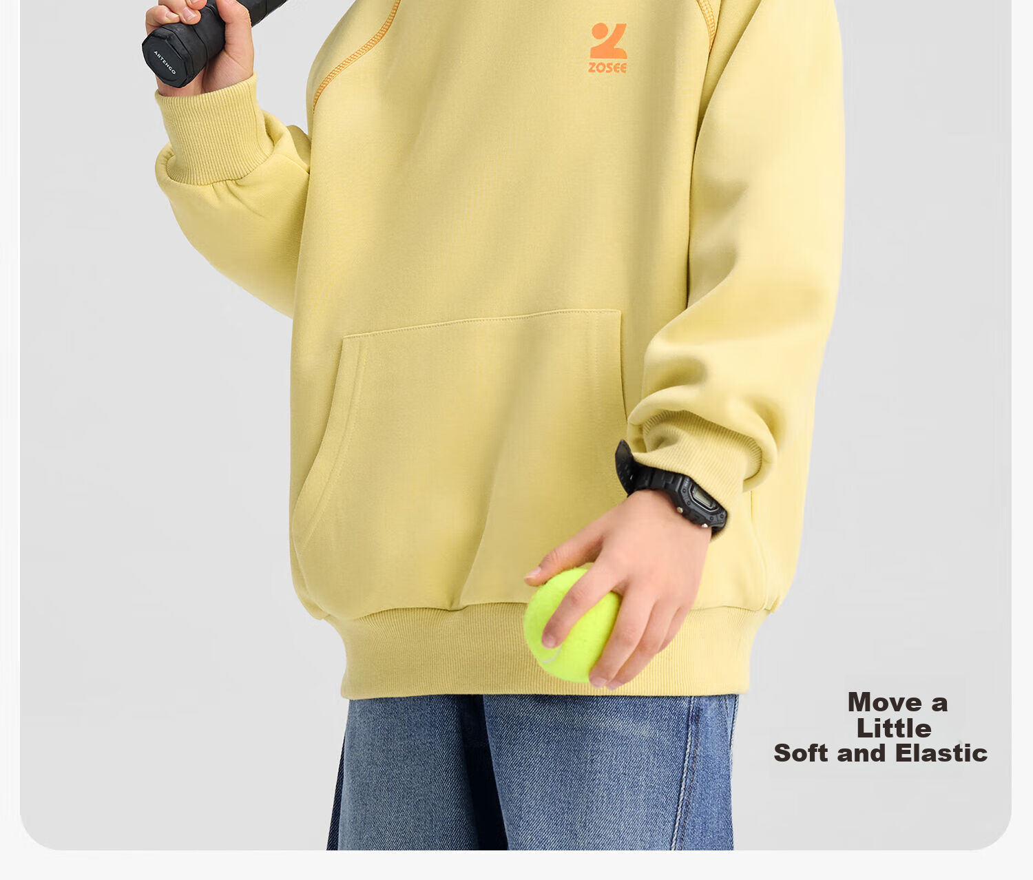 Zuo Xi Kids Children's Sweatshirt 2026 Spring New Boys Jacket Boys Sportswear Top Trendy Light Gray 150 10